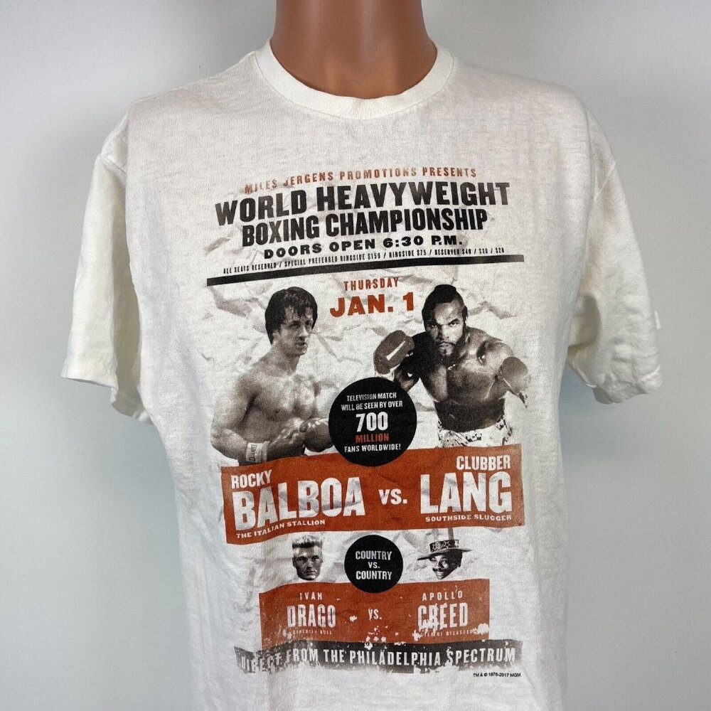 Rocky Balboa Clubber Lang Ivan Drago Promo T Shirt Mens Size M Movie